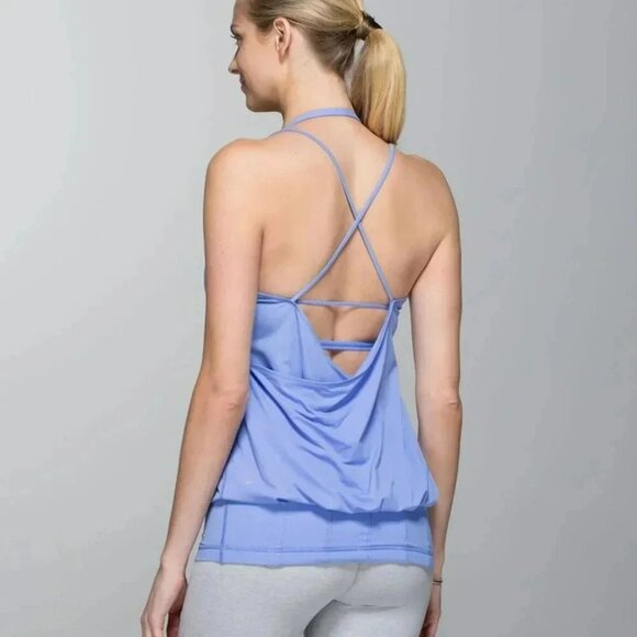 Lululemon Flow & Go Tank Periwinkle with Built-in Bra Size 4 - Picture 5 of 9